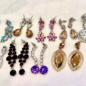 Beautiful crystal earrings, wholesale bundle with Swarovski! Ten pairs !!! 💎💎💎